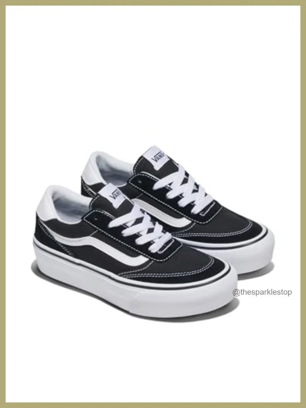 Vans Women's Brooklyn LS Platform Sneakers Suede Canvas Lace-Up Low Top